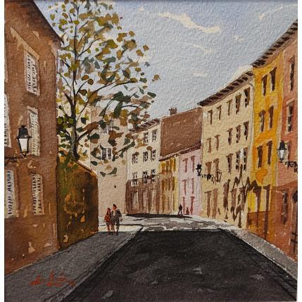 Peinture Ombres en Été  par De León Lévi Marcelo | Tableau Figuratif Aquarelle Urbain