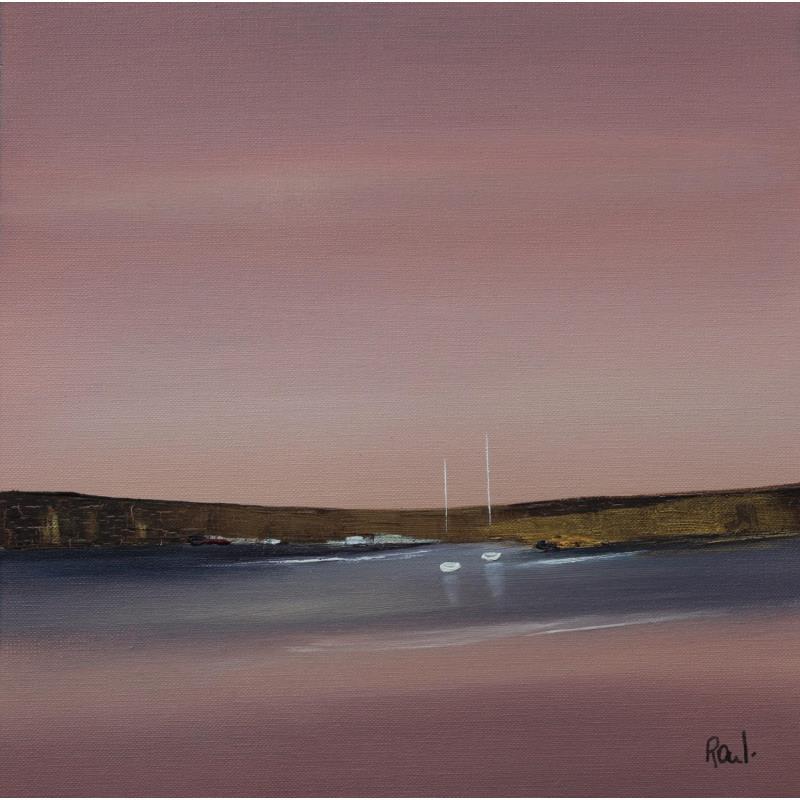 Painting Douceur marine 52 by Roussel Marie-Ange et Fanny | Painting Figurative Marine Minimalist Oil