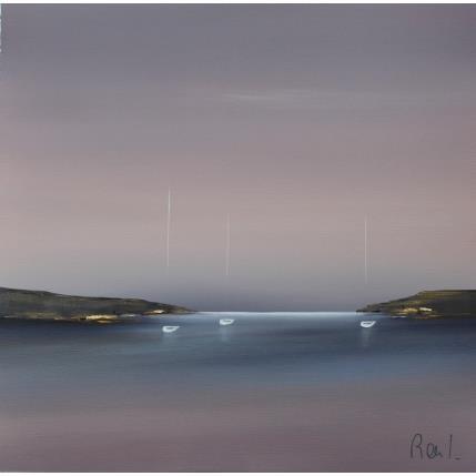 Gemälde Invitation à la sérénité 52 von Roussel Marie-Ange et Fanny | Gemälde Figurativ Öl Marine, Minimalistisch