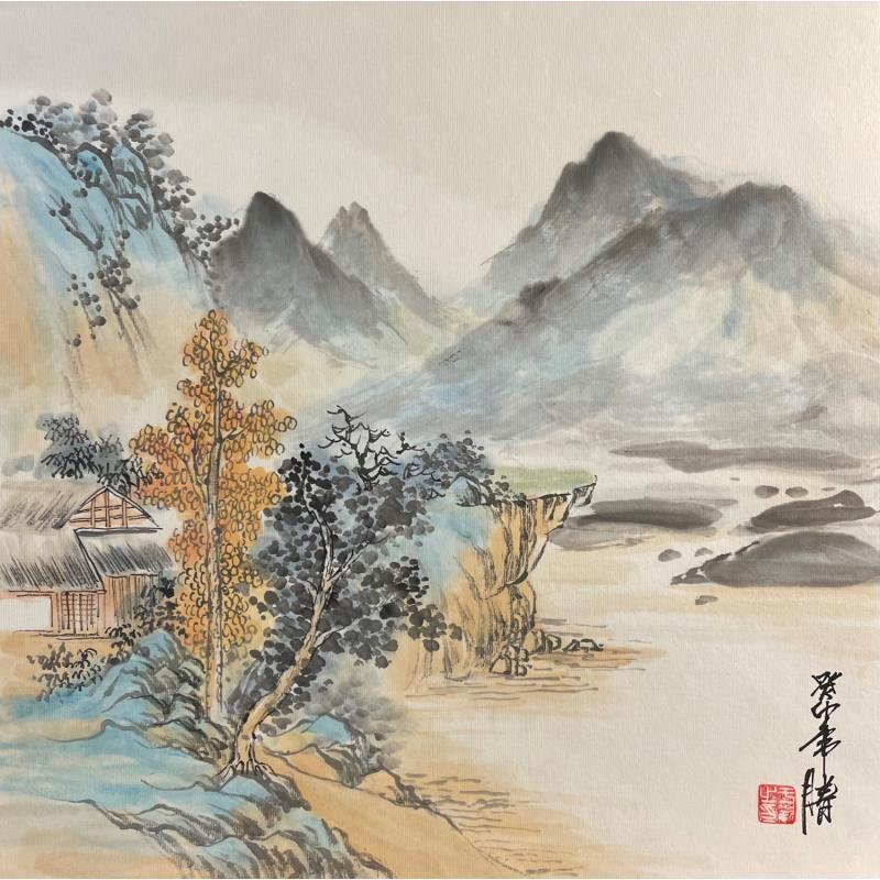 Pintura Autumnal Feeling  por Yu Huan Huan | Pintura Figurativo Paisajes Ink