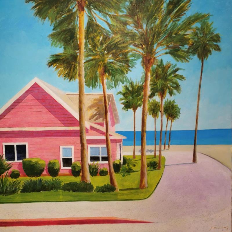 Painting Un havre de bonheur by Foucras François | Painting Figurative Landscapes Architecture Oil Acrylic