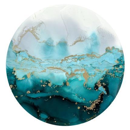 Peinture F3 _ 1478  POESIE MARINE par Depaire Silvia | Tableau Abstrait Acrylique, Encre, Métal Marine, Nature, Paysages