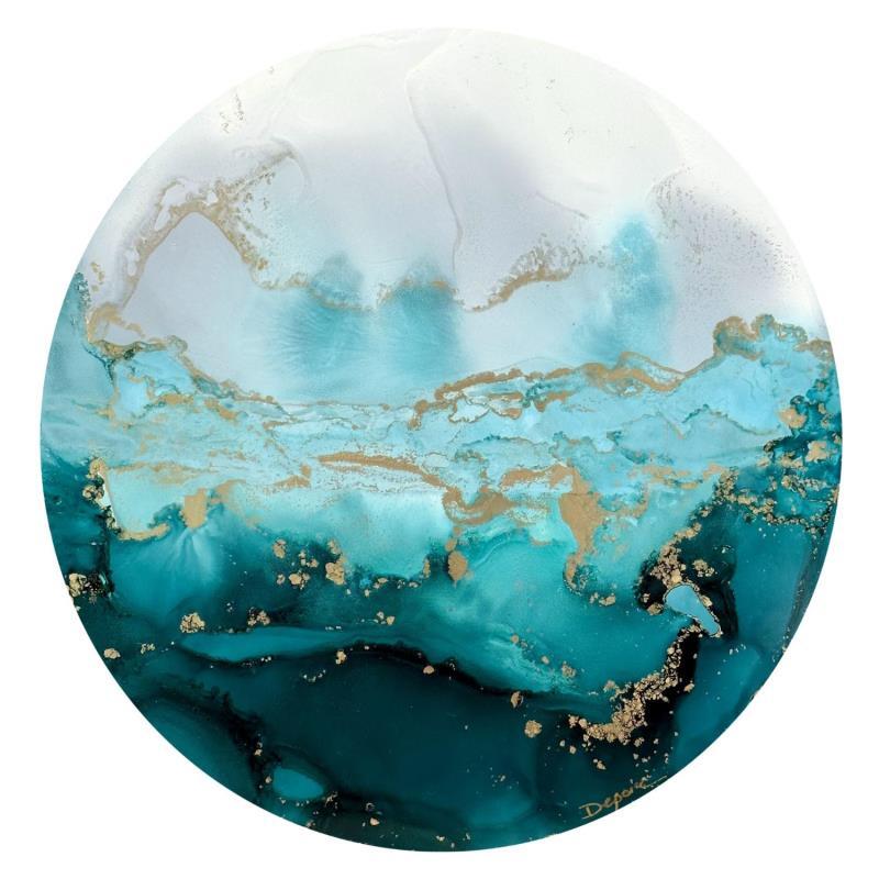 Gemälde F3 _ 1478  POESIE MARINE von Depaire Silvia | Gemälde Abstrakt Landschaften Marine Natur Metall Acryl Tinte