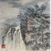 Pintura Waterfall  por Yu Huan Huan | Pintura Figurativo Paisajes Naturaleza Acuarela Ink