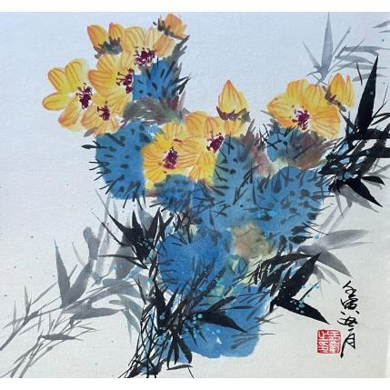 Peinture Blooming  par Yu Huan Huan | Tableau Figuratif Aquarelle, Encre Nature