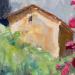 Painting French Riviera Village by Brooksby | Painting Figurative Landscapes Nature Oil