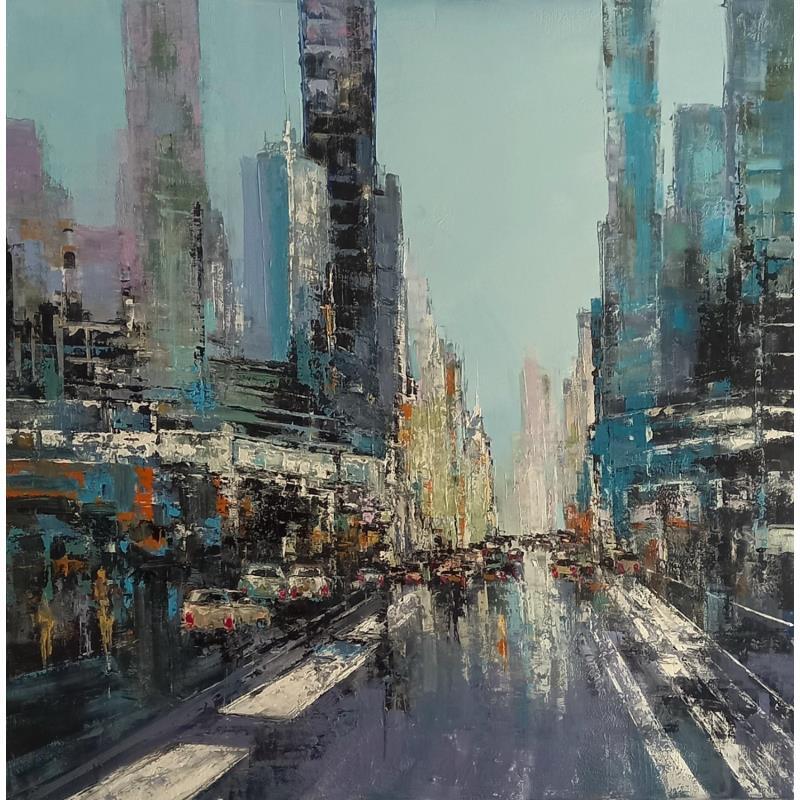 Peinture Los Angeles par Dessein Pierre | Tableau Figuratif Urbain Huile