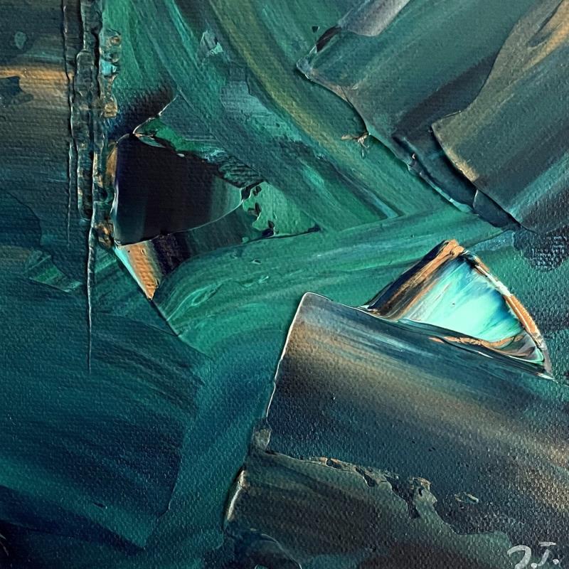 Pintura The Golden Wave (iii) por Talts Jaanika | Pintura Abstracto Marine Naturaleza Minimalista Acrílico