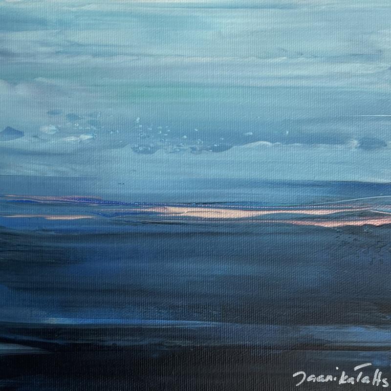 Peinture Under the Blue Sky par Talts Jaanika | Tableau Abstrait Paysages Marine Nature Acrylique