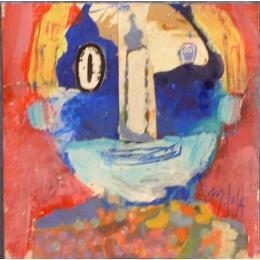 Peinture Interro par De Sousa Miguel | Tableau Art Singulier Acrylique, Collage, Encre, Pastel Enfant