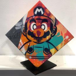 Sculpture Cube Mario par Lemoine Mael | Sculpture Pop-art Graffiti Icones Pop