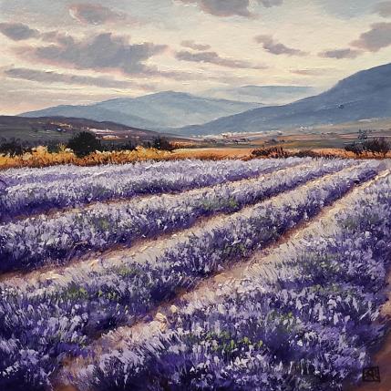 Peinture Breathing lavender par Requena Elena | Tableau Figuratif Huile Nature, Paysages