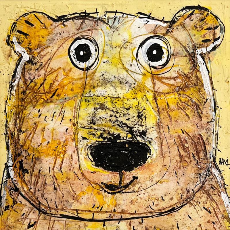 Peinture Ours brun par Maury Hervé | Tableau Art Singulier Animaux