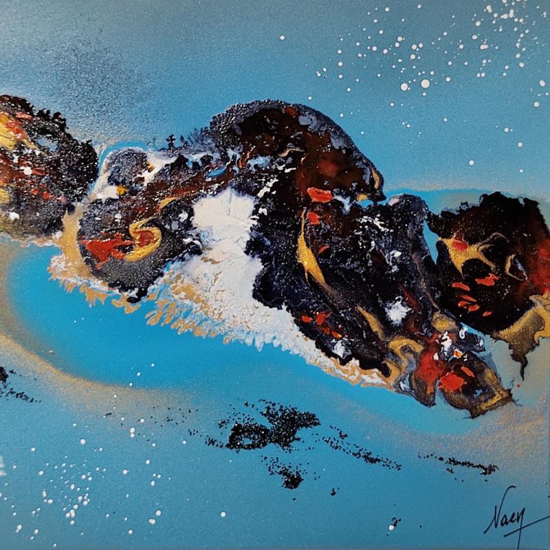 Peinture C2223 par Naen | Tableau Abstrait Minimaliste Acrylique Encre