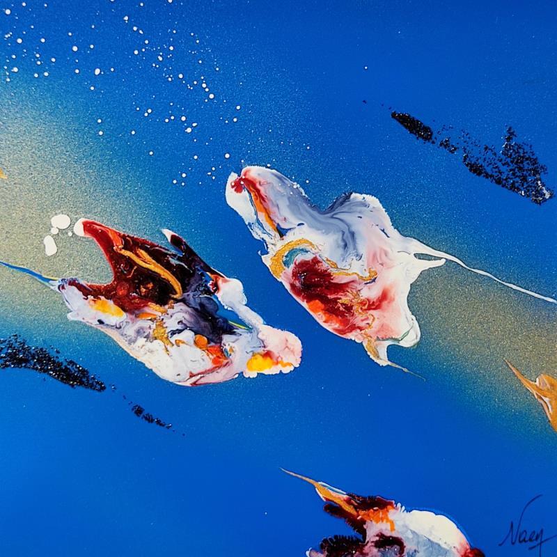 Peinture C2387 par Naen | Tableau Abstrait Minimaliste Acrylique Encre