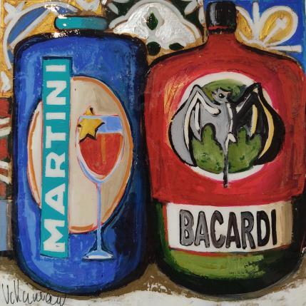 Peinture Bodega martini par Villanueva Puigdelliura Natalia | Tableau Figuratif Huile Natures mortes