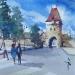 Painting En passant par l'Alsace by Abbatucci Violaine | Painting Figurative Watercolor