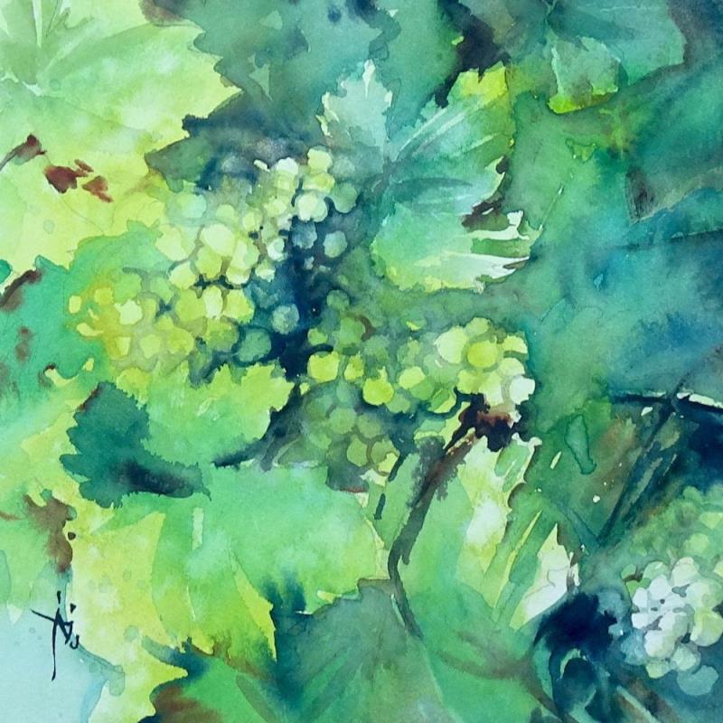 Pintura À point pour les vendanges por Abbatucci Violaine | Pintura Figurativo Acuarela