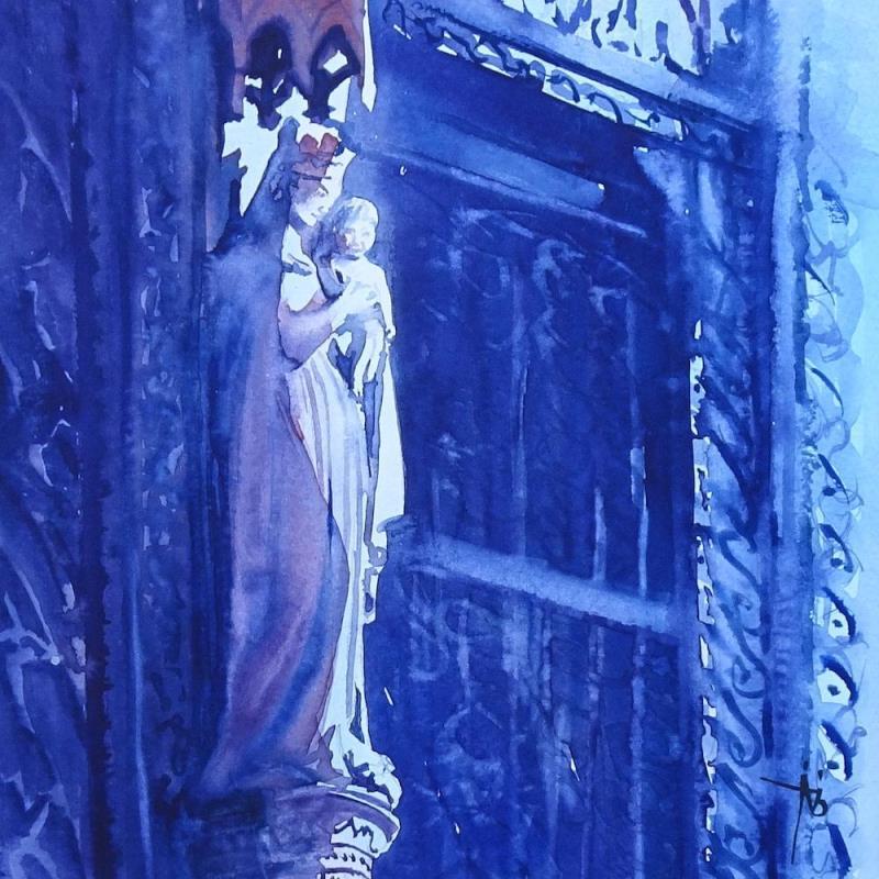 Painting Bienveillance maternelle by Abbatucci Violaine | Painting Figurative Watercolor