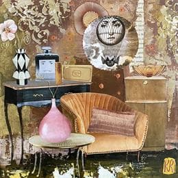 Painting Bella rosa by Romanelli Karine | Painting Figurative Life style