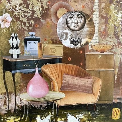 Painting Bella rosa by Romanelli Karine | Painting Figurative Life style