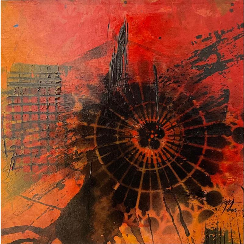 Painting Love Rosace - Cathédrale de Strasbourg by Horea | Painting Figurative Urban Oil