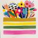 Peinture HAPPY BOUQUET par Mam | Tableau Pop-art Icones Pop Nature Natures mortes Acrylique