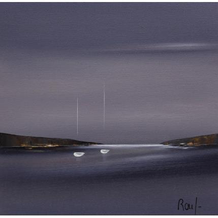 Peinture Ambiance marine 55 par Roussel Marie-Ange et Fanny | Tableau Figuratif Huile Marine, Minimaliste