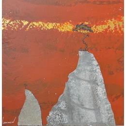 Peinture A15 par Lemonnier  | Tableau Matiérisme Acrylique, Zinc Paysages