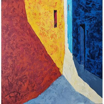 Peinture Un jour d'été par Tomàs | Tableau Abstrait Huile Urbain