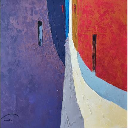 Peinture Il y a quelqu'un ici?  par Tomàs | Tableau Abstrait Huile Urbain