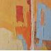 Peinture Reflects orange par Tomàs | Tableau Abstrait Urbain Huile