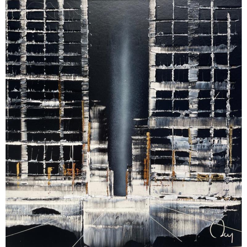 Peinture Shades par Rey Julien | Tableau Figuratif Urbain Feuille d'or Laque