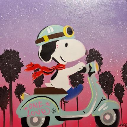 Painting snoopy bella vita by Lemoine Mael | Painting Pop-art Acrylic, Graffiti Pop icons