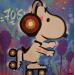 Painting Snoopy 70's by Lemoine Mael | Painting Pop-art Pop icons Graffiti Acrylic