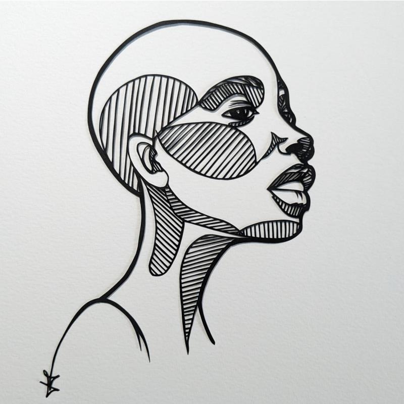 Painting Portrait de Femme #3 by Atalanta Vanessa | Painting Portrait Paper