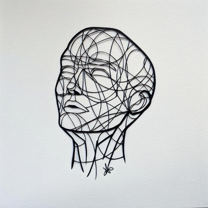 Peinture Cogito Ergo Sum 3 par Atalanta Vanessa | Tableau Portraits Société Papier