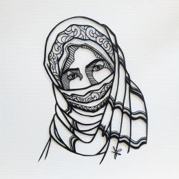 Peinture Portrait de Femme #12 par Atalanta Vanessa | Tableau  Papier Noir & blanc, Portraits, Société