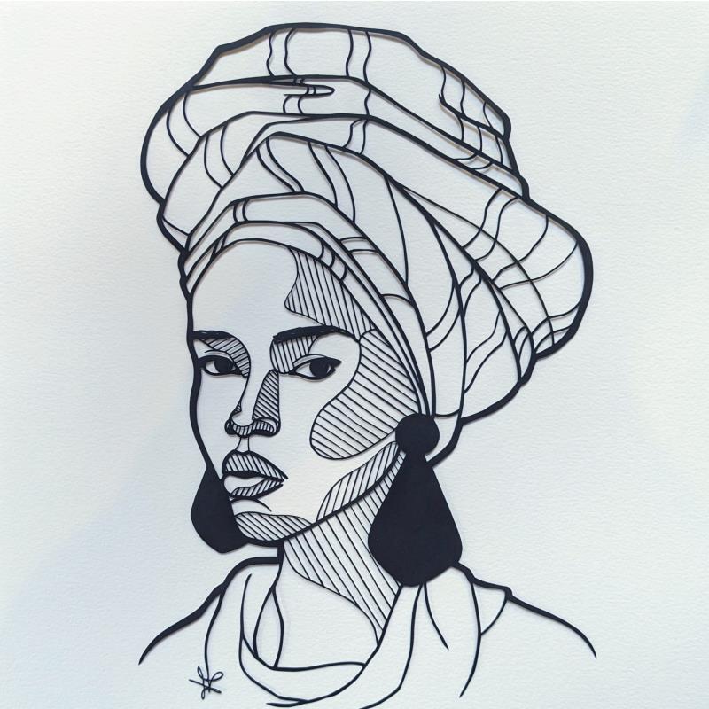 Peinture Portrait de Femme #8 par Atalanta Vanessa | Tableau Portraits Société Papier