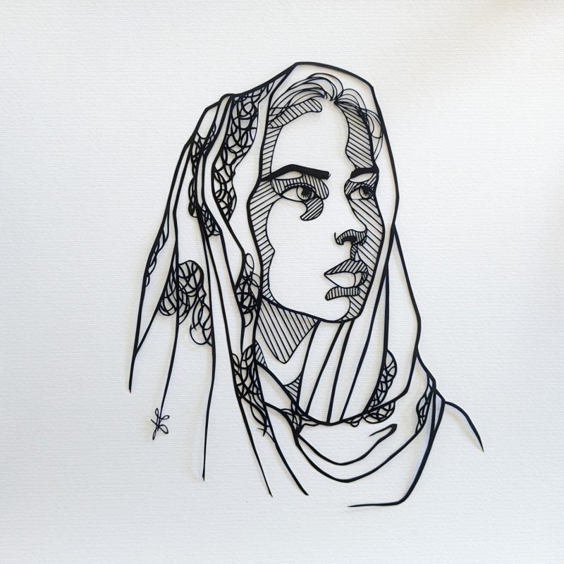 Painting Portrait de Femme #10 by Atalanta Vanessa | Painting Portrait Society Paper