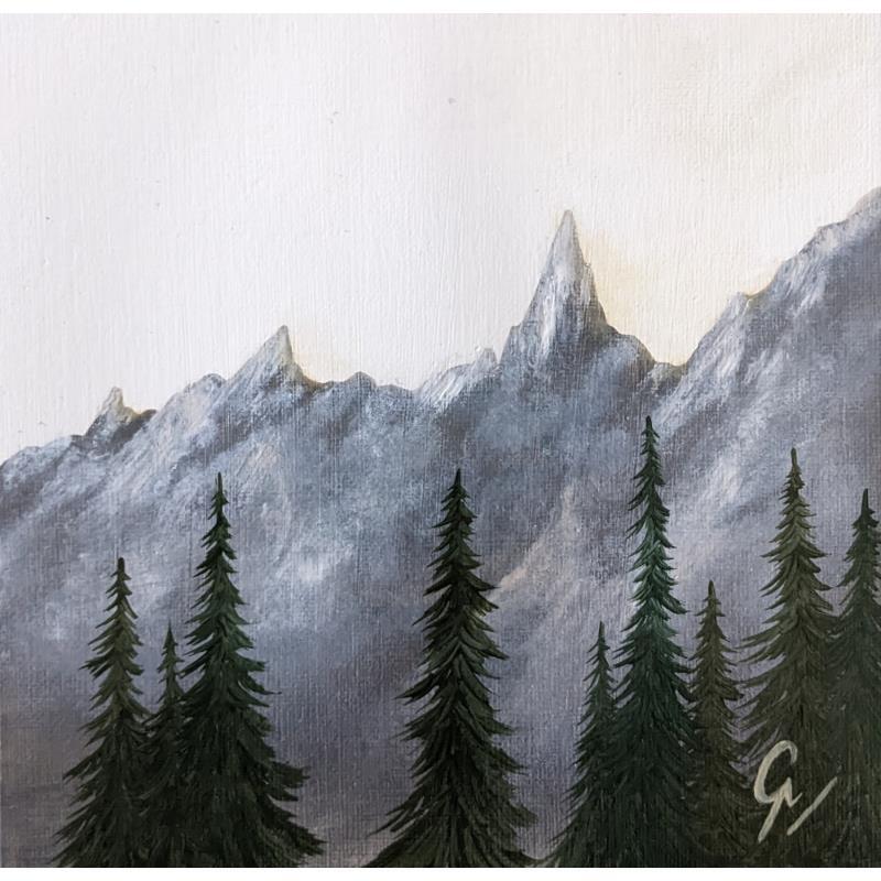 Painting Au petit soir  by Pressac Clémence | Painting Figurative Landscapes Nature Oil