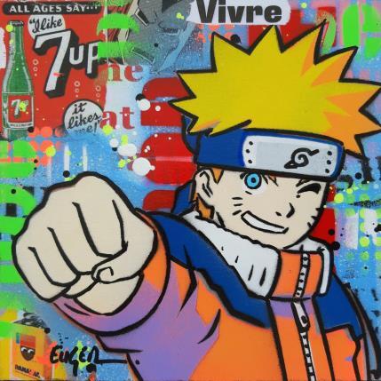 Gemälde VIVRE von Euger Philippe | Gemälde Pop-Art Acryl, Collage Pop-Ikonen