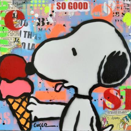 Gemälde SO GOOD von Euger Philippe | Gemälde Pop-Art Acryl, Collage, Pappe Pop-Ikonen