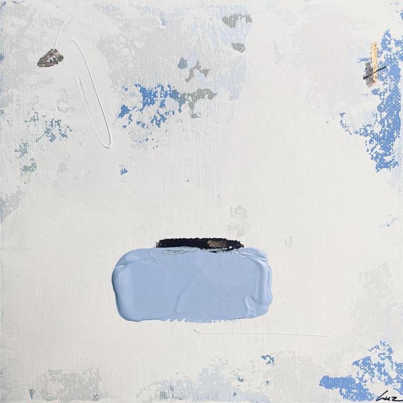 Pintura Les mots bleus por Luz Alexandra | Pintura Abstracto Minimalista Acrílico