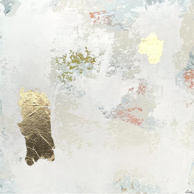 Painting Brouillard sur la dune by Luz Alexandra | Painting Abstract Minimalist Acrylic Gold leaf