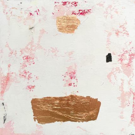 Pintura Prenez soin de vous por Luz Alexandra | Pintura Abstracto Acrílico, Hoja de oro, Pastel Minimalista