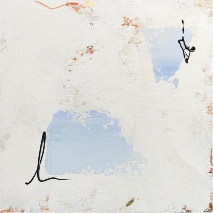 Pintura Saidnaya por Luz Alexandra | Pintura Abstracto Acrílico, Hoja de oro, Pastel Minimalista