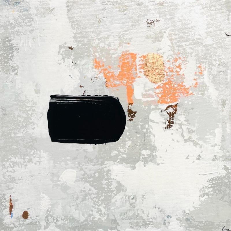 Pintura A l'ombre por Luz Alexandra | Pintura Abstracto Minimalista Acrílico Hoja de oro