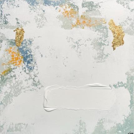 Peinture La superbe par Luz Alexandra | Tableau Abstrait Acrylique, Feuille d'or Minimaliste