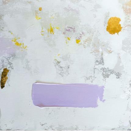 Painting Vue sur paradis by Luz Alexandra | Painting Abstract Acrylic, Gold leaf Minimalist